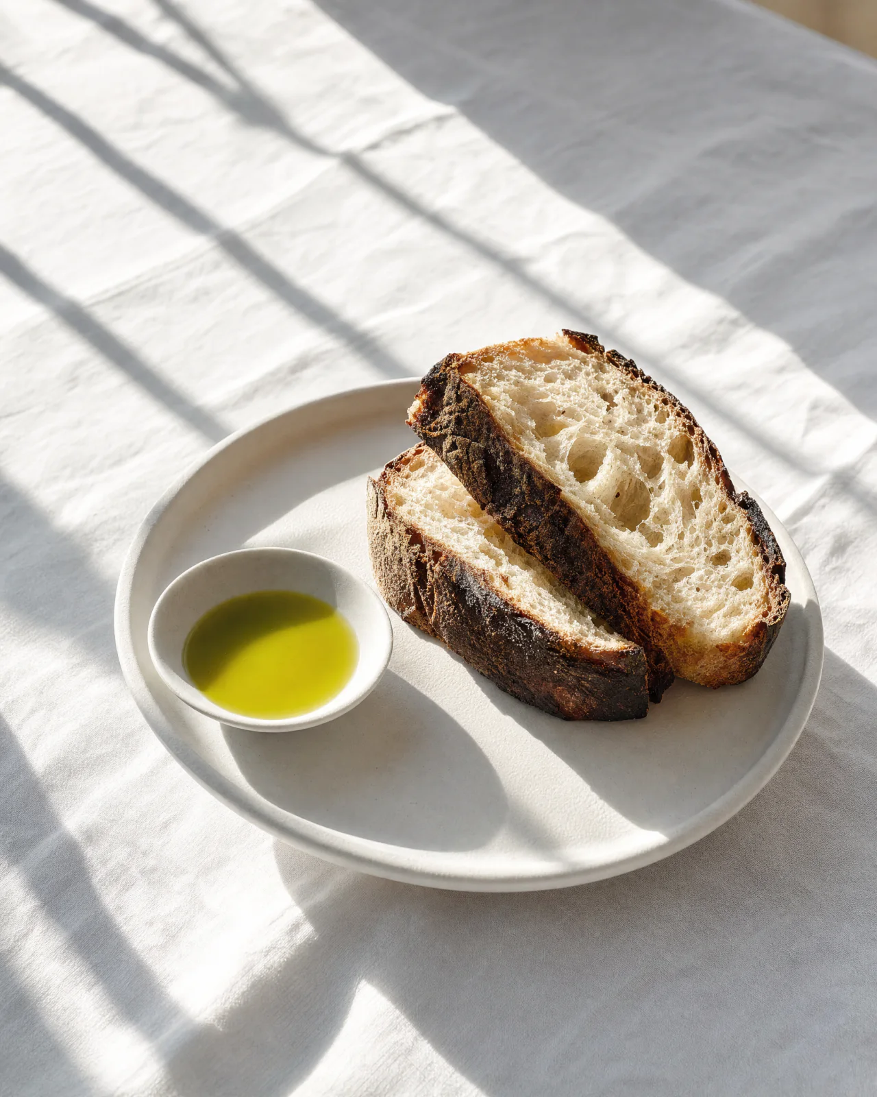Sourdough from old Verna wheat, this year’s oil from Reggello